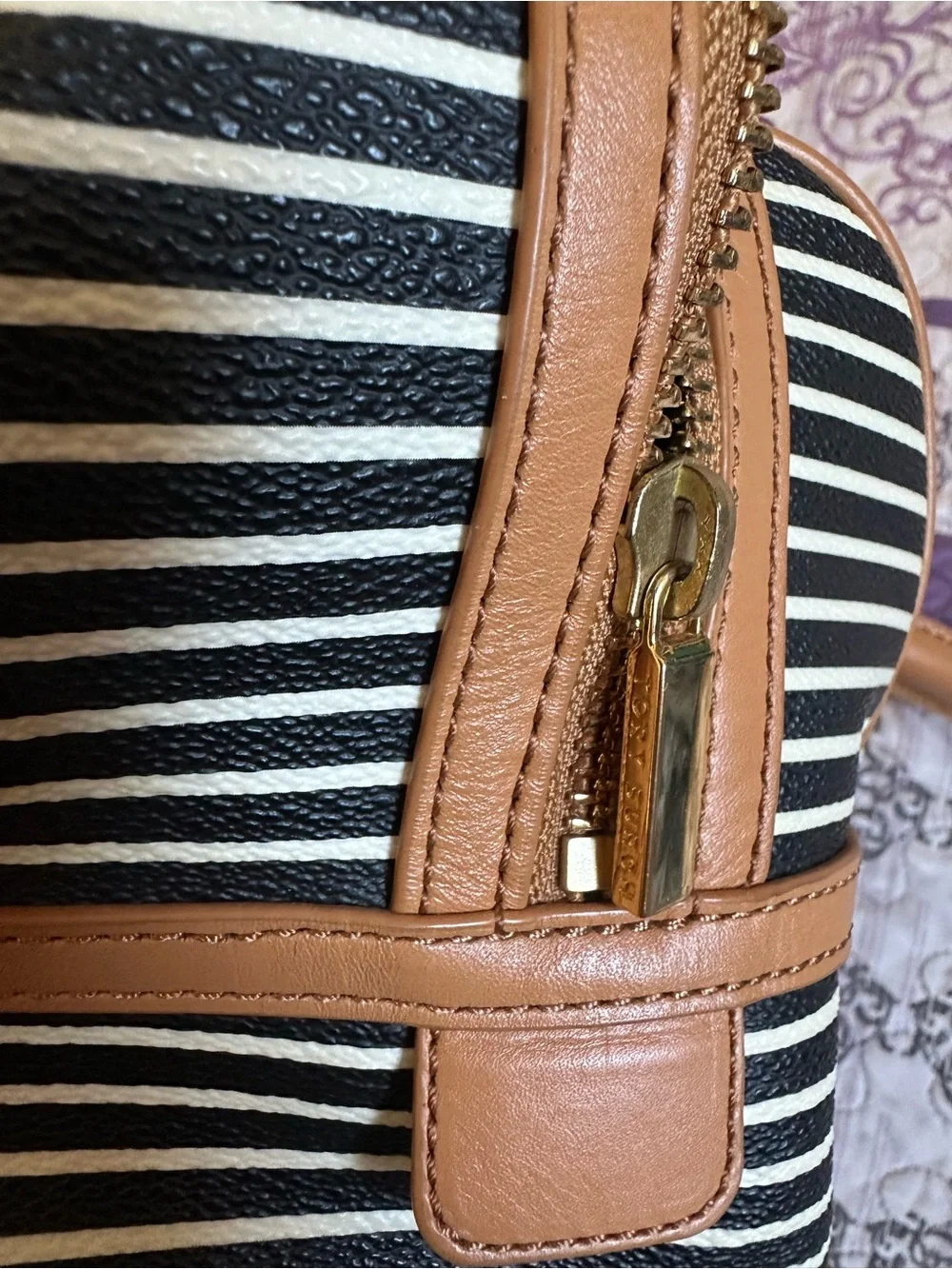 Authentic Tory Burch Viva Striped Satchel - Very Good Condition